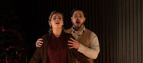 Niamh O’Sullivan as Charlotte and Paride Cataldo as Werther in INO’s production of Massenet’s Werther. Pic Pat Redmond